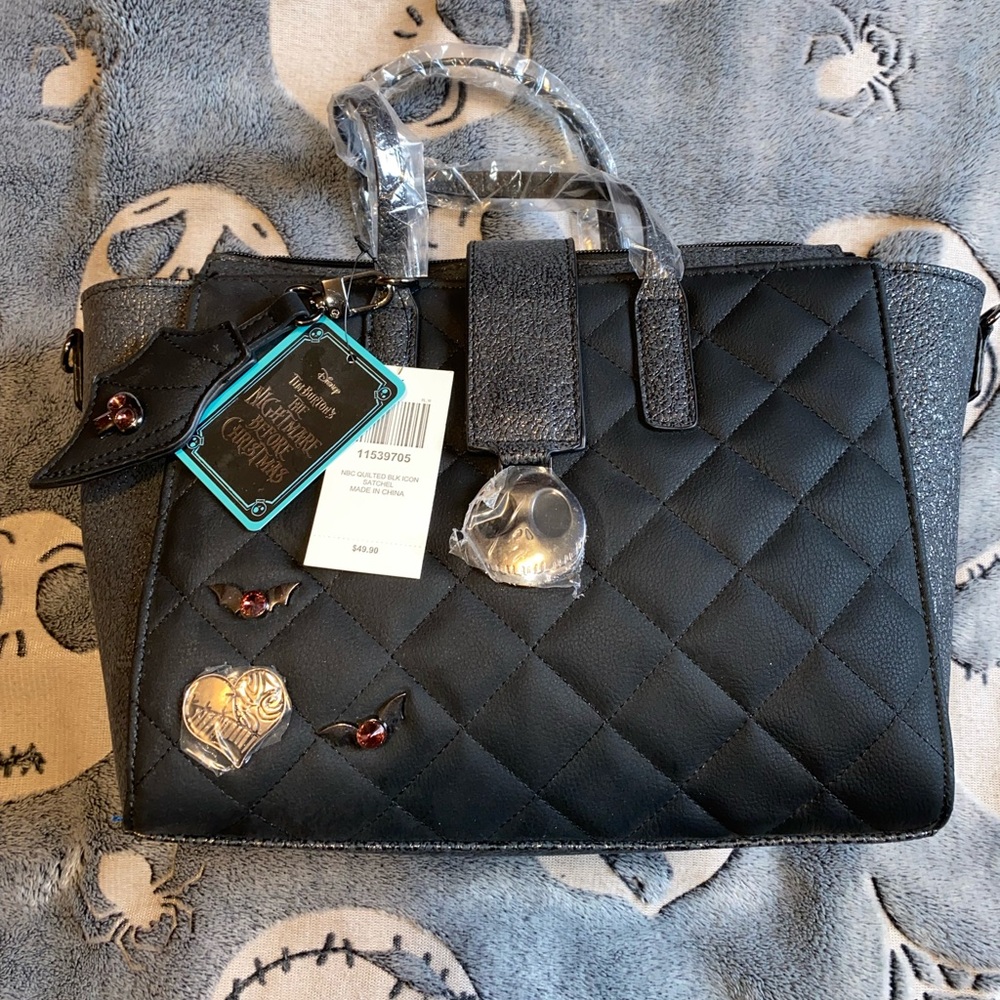 ☠️💜Nightmare before Christmas quilted icon satchel bag